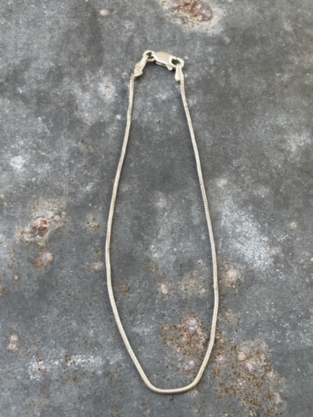 925 Sterling Silver chain 8.5" Bracelet 1mm